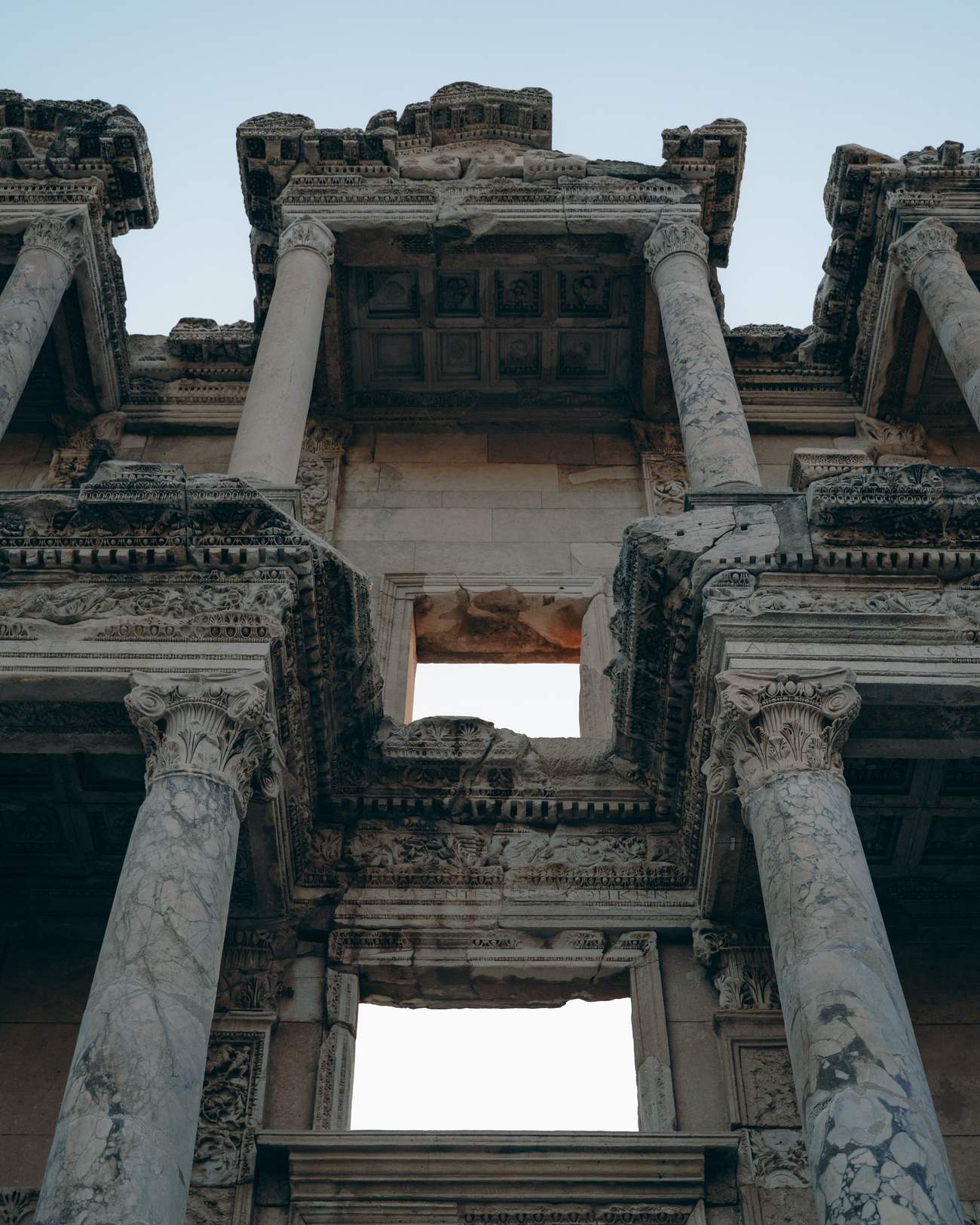 The façade of the Library of Celsus at Ephesus